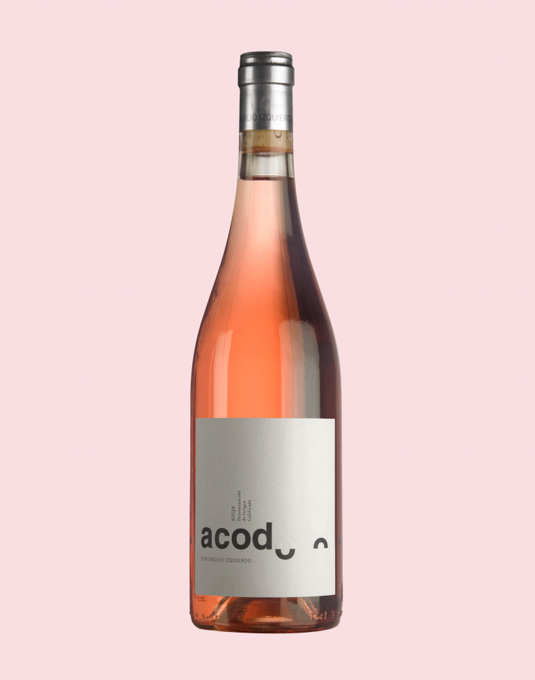 botella del vino acodo rosado